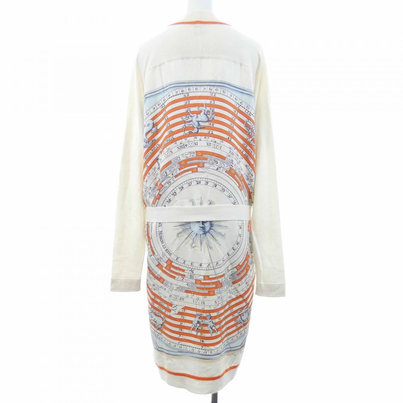エルメス HERMES DIES ET HORE *96-7709 ツイルレーヌ. ロングカーディガン