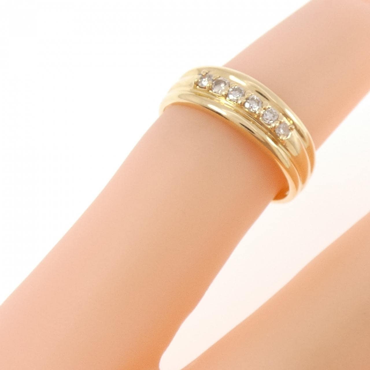 K18YG ダイヤモンド ピンキー リング 0.10CT