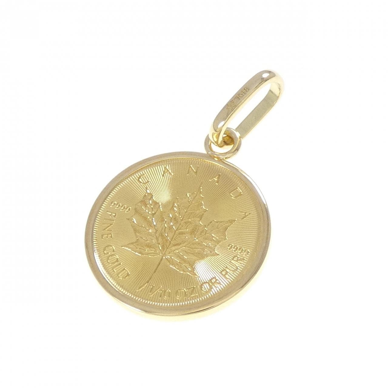 K18YG(枠) コイン ペンダント