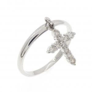 PT900 クロス ダイヤモンド リング 0.18CT