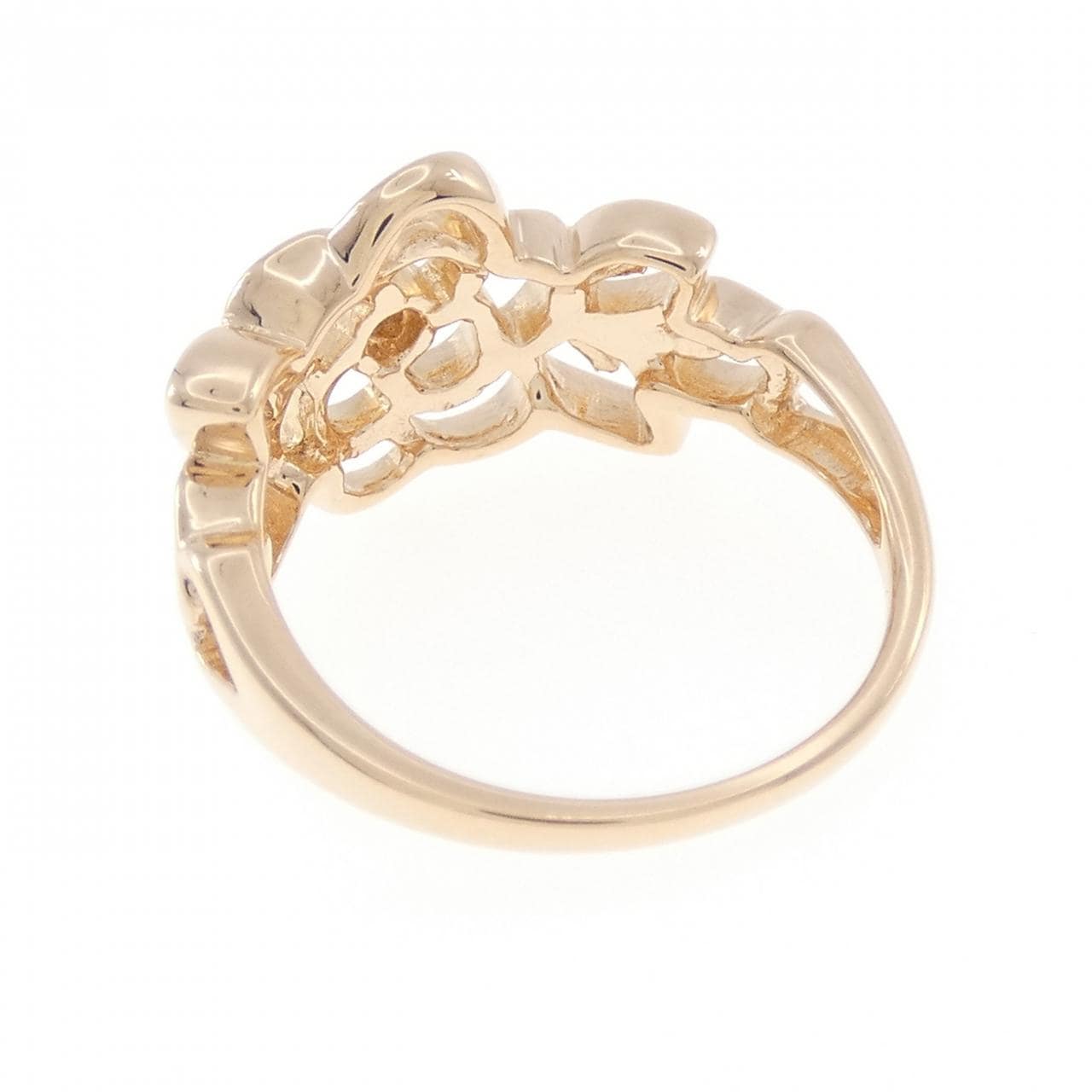 K18PG flower Diamond ring 0.02CT