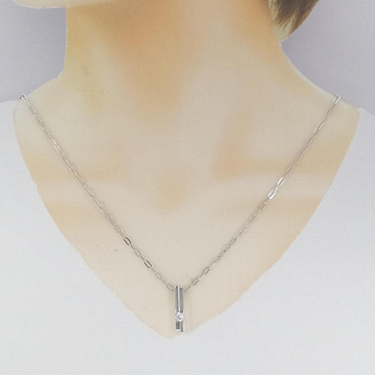 K18WG ダイヤモンド ネックレス 0.301CT