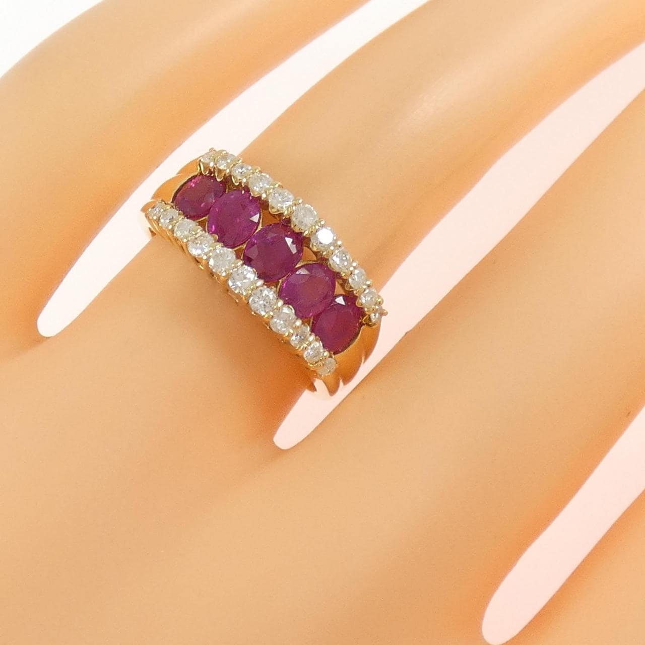 K18YG ルビー リング 1.20CT