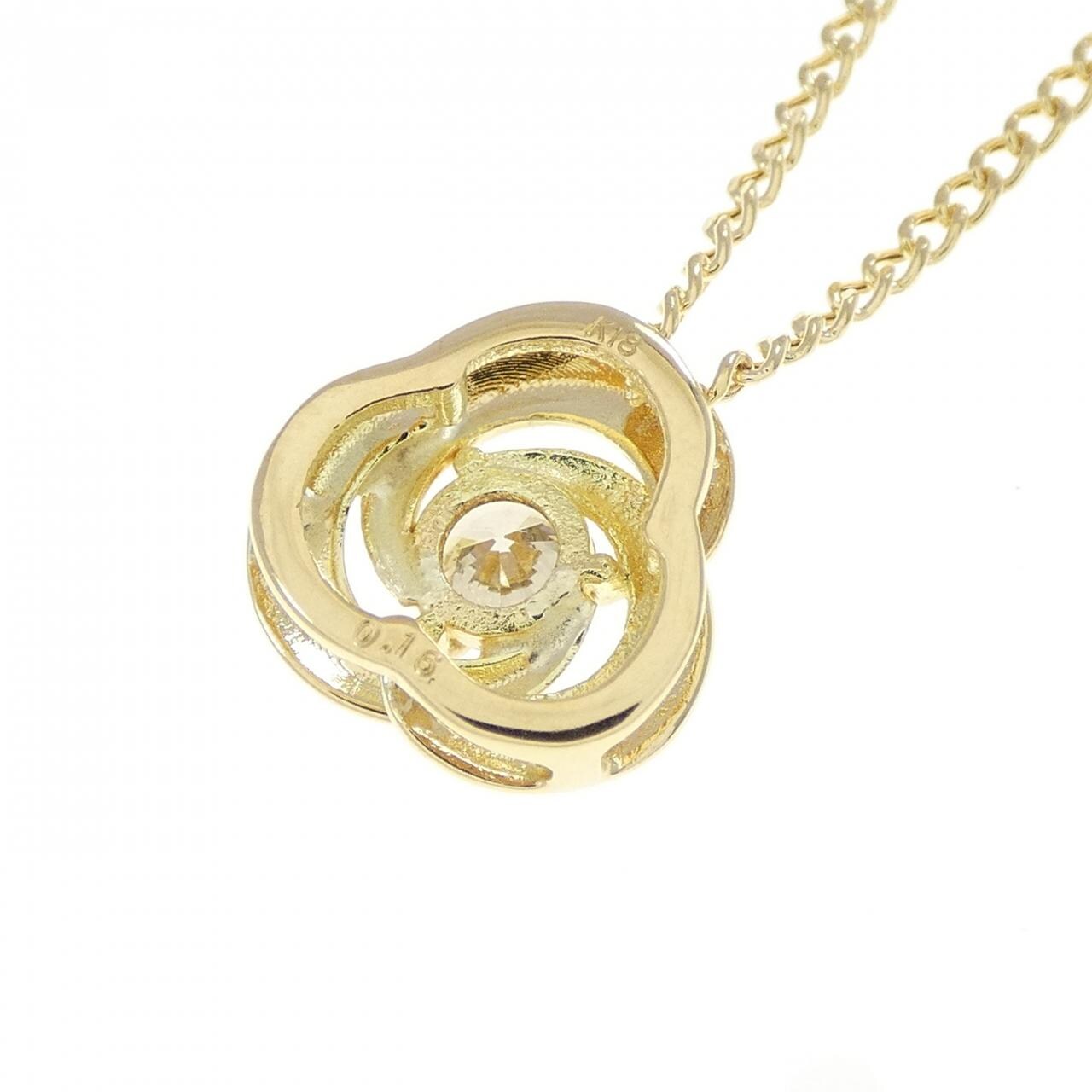 K18YG/750YG Diamond Necklace 0.16CT