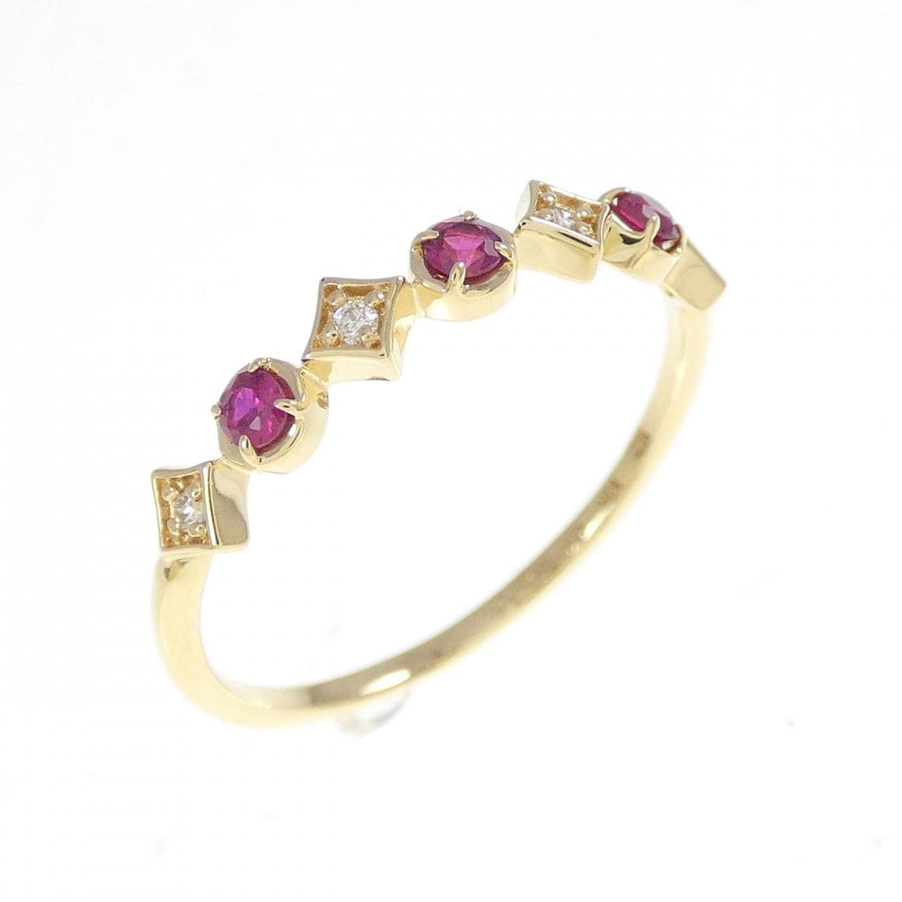 K18YG ルビー リング 0.10CT