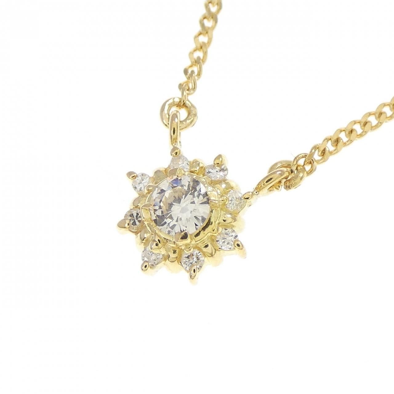 K18YG ダイヤモンド ネックレス 0.13CT