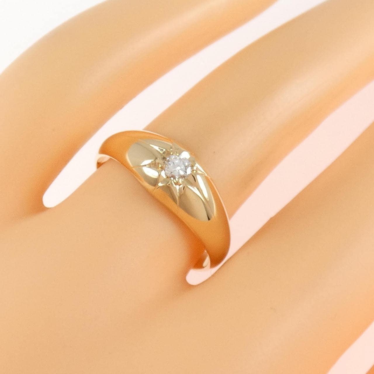 K18PG ダイヤモンド リング