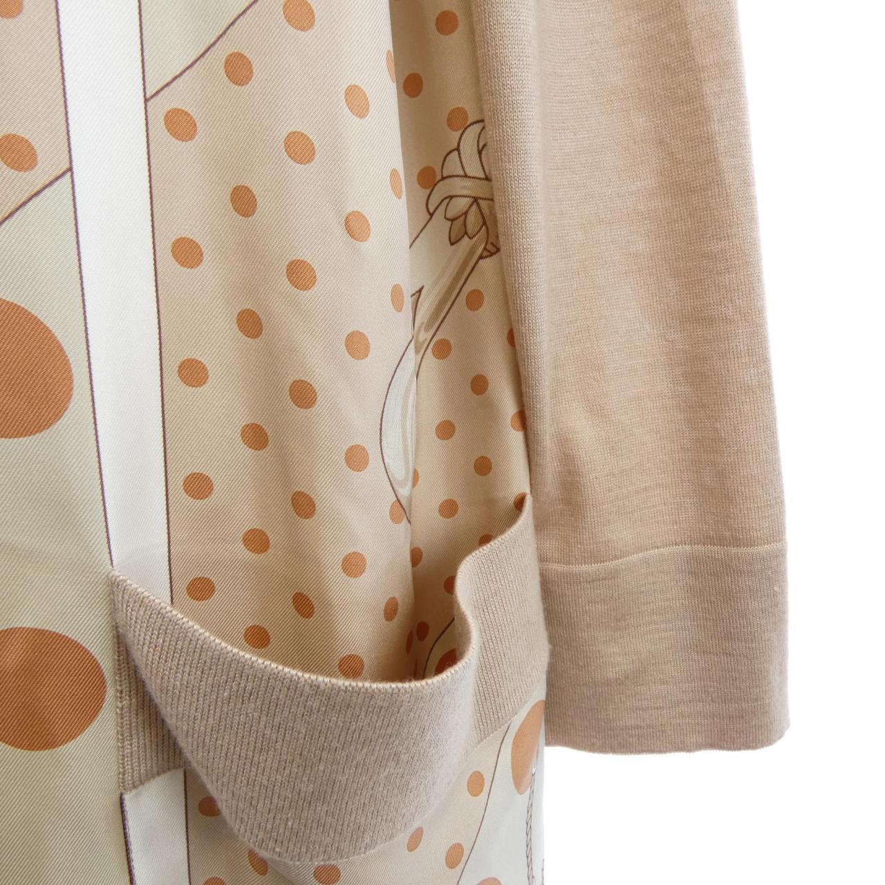 エルメス HERMES CLIC CLAC A POIS *17-7758 ツイルレーヌ カーディガン