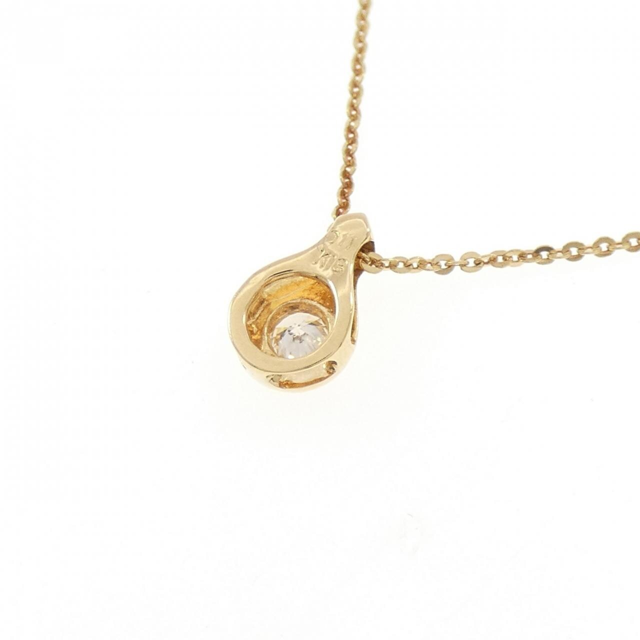 K18YG/750YG ダイヤモンド ネックレス 0.11CT
