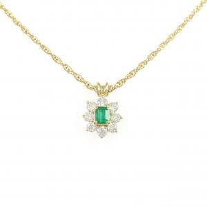 K18YG エメラルド ネックレス 0.35CT