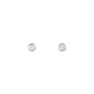 PT900 ソリティア ダイヤモンド ピアス 0.10CT