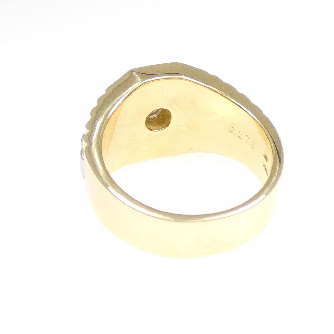 K18YG/PT Diamond ring 0.378CT