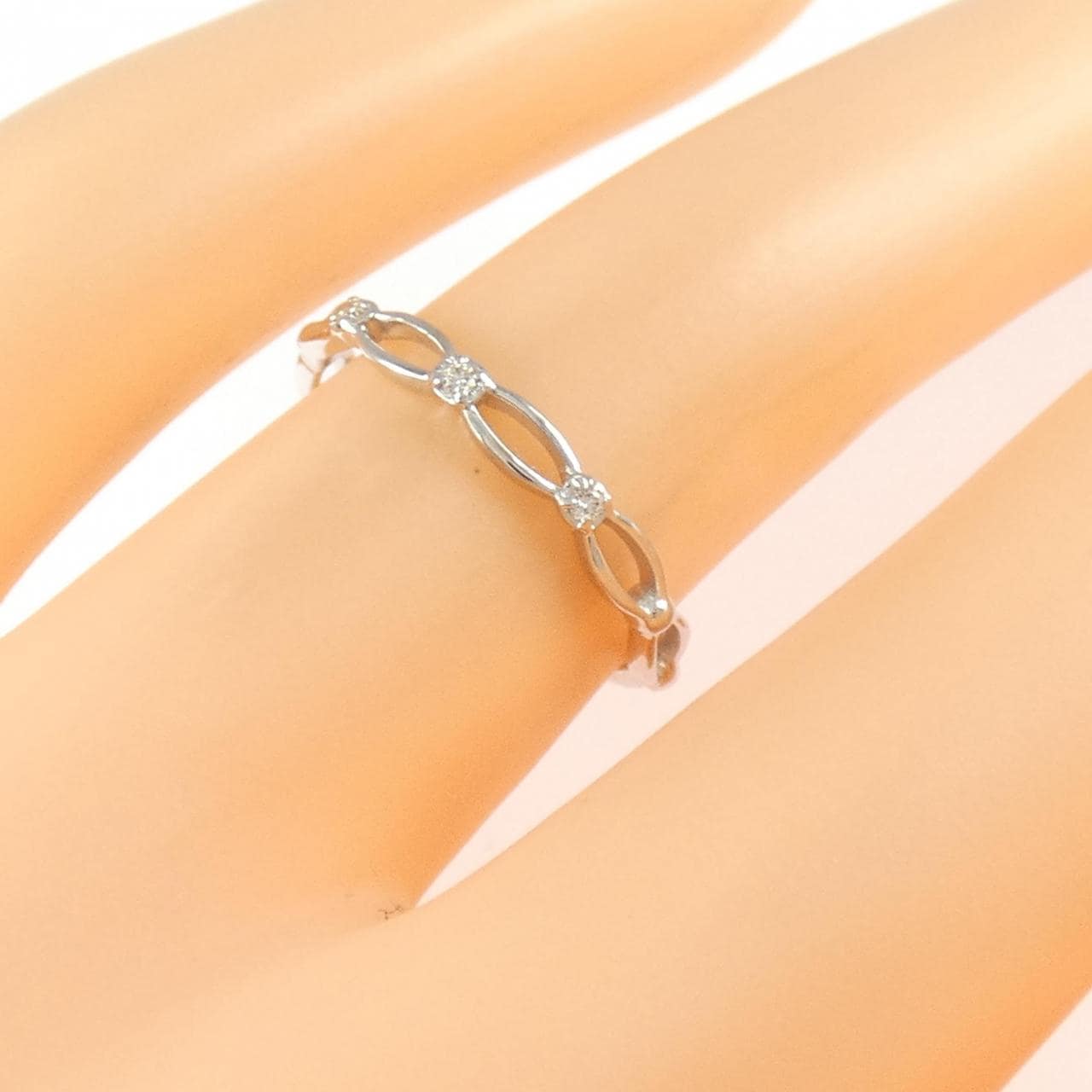 K18WG ダイヤモンド リング 0.02CT