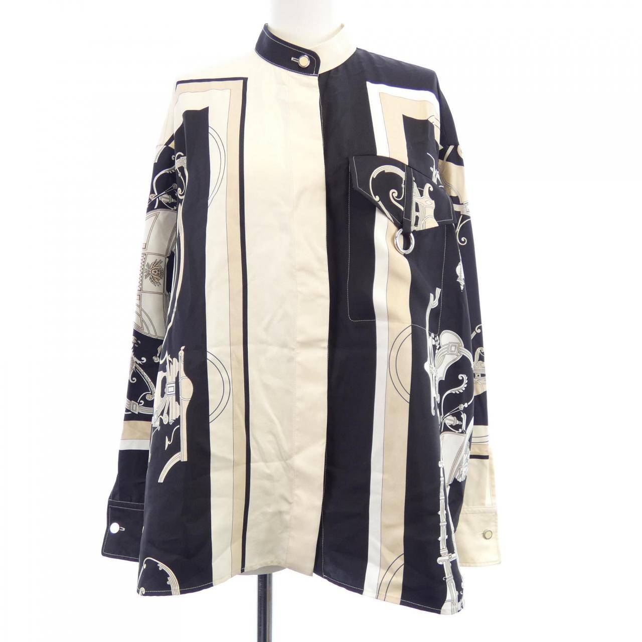 HERMES EX-LIBRIS 3E0607D7 Twill Reine Shirt
