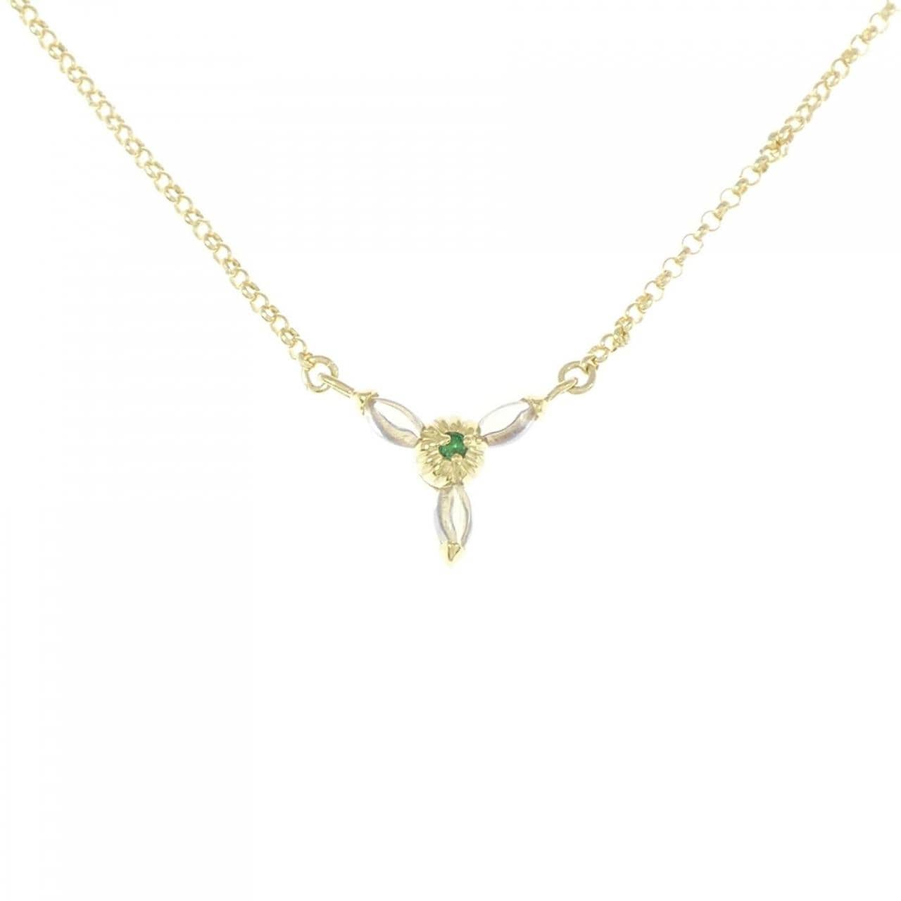 K18YG emerald necklace