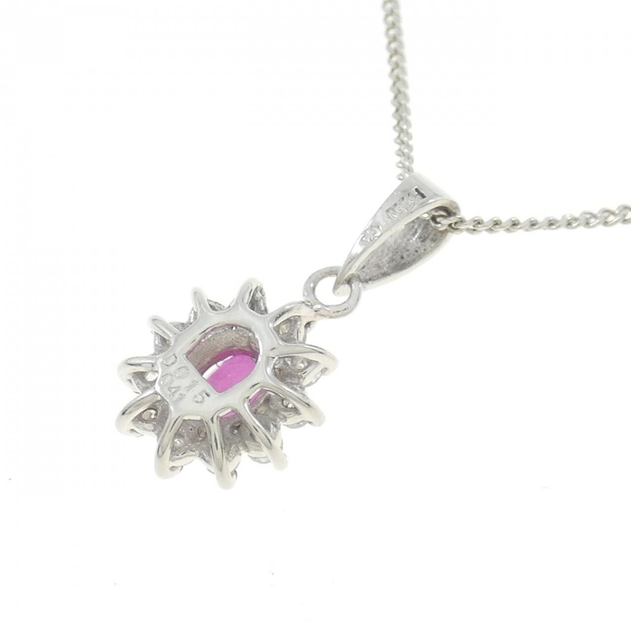 PT ルビー ネックレス 0.41CT