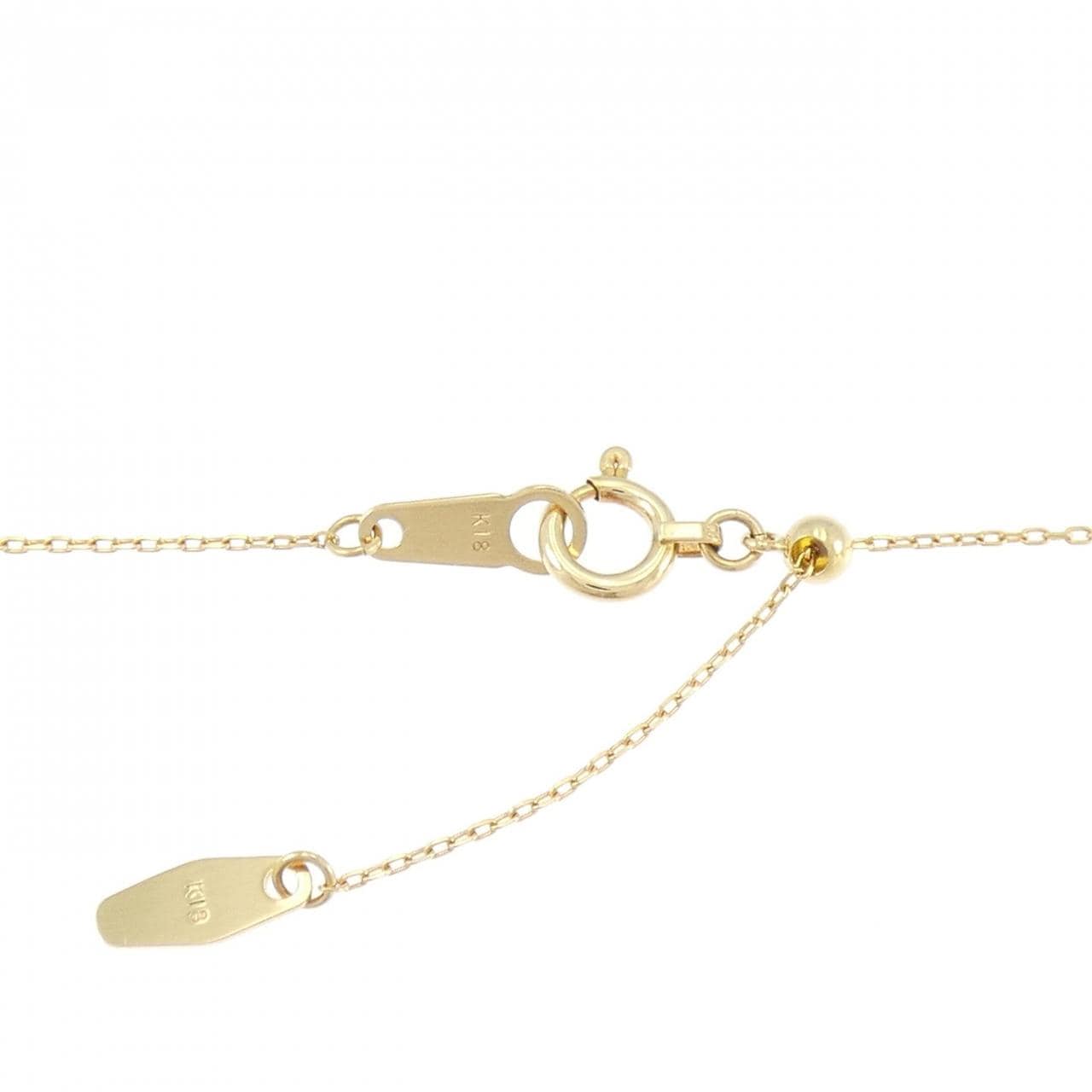 K18YG スリーストーン ダイヤモンド ネックレス 0.50CT