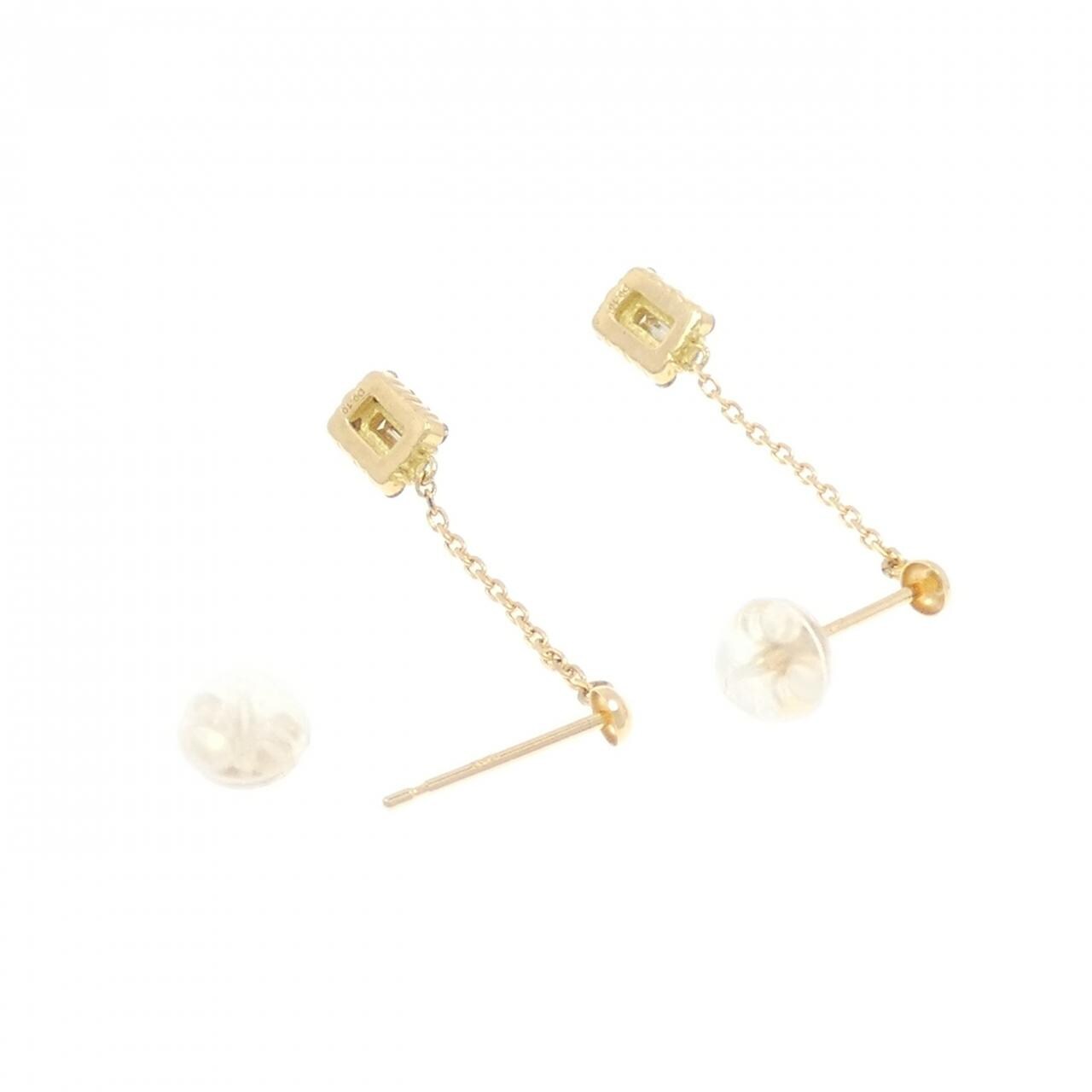 【新品】K18YG ダイヤモンド ピアス 0.20CT