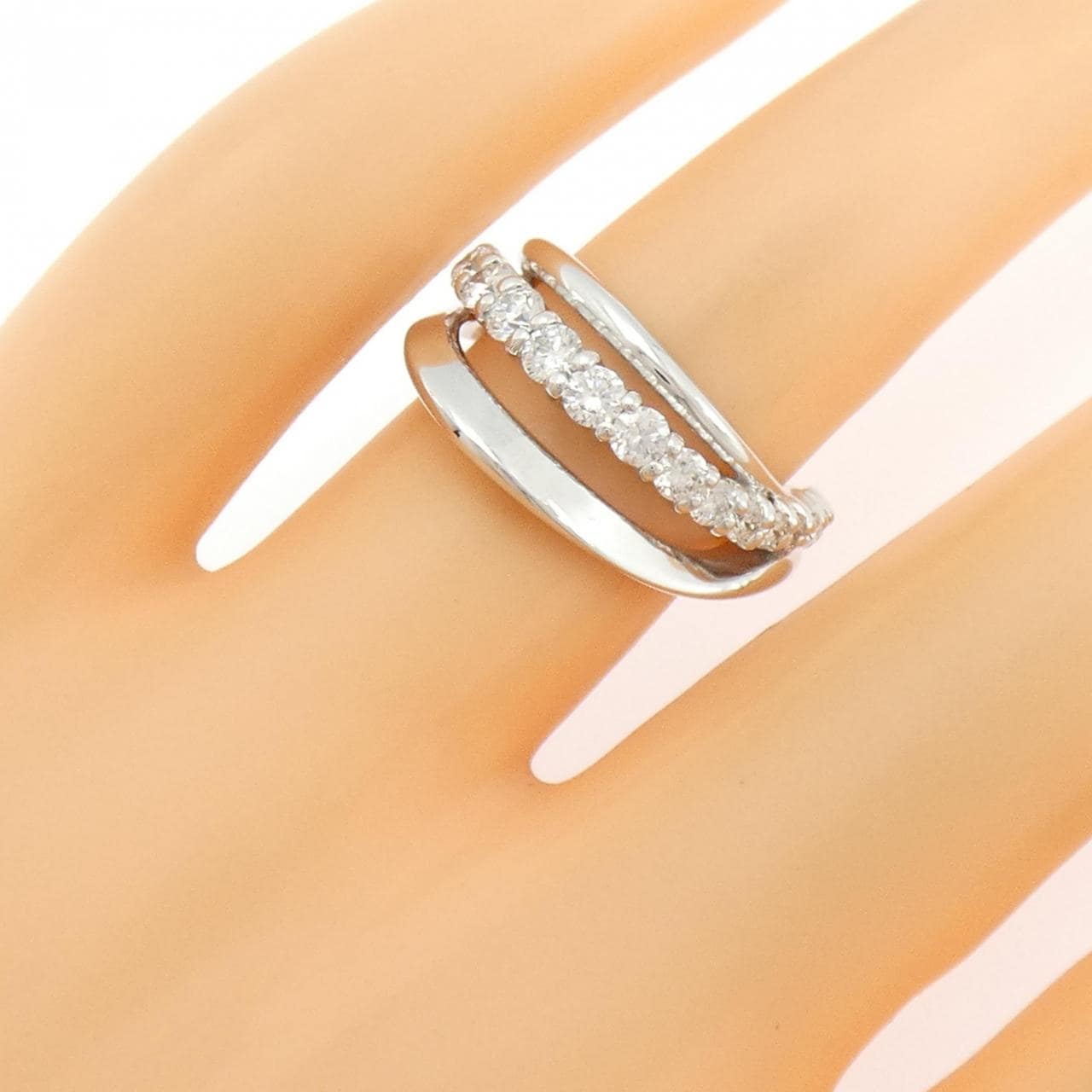 K18WG ダイヤモンド リング 0.77CT