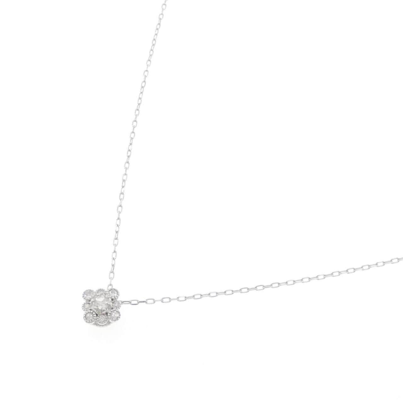 K18WG ダイヤモンド ネックレス 0.11CT