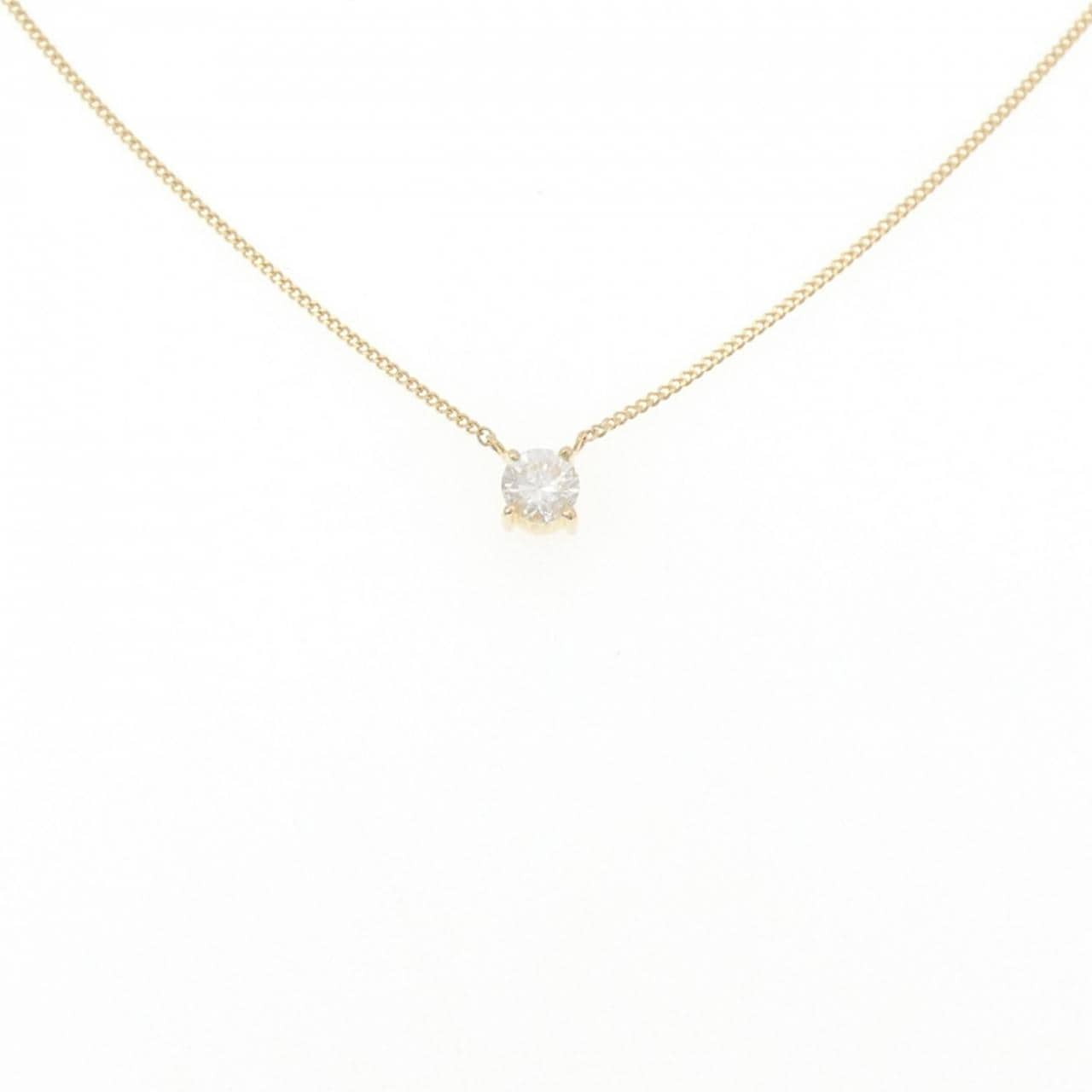 K18YG ソリティア ダイヤモンド ネックレス 0.33CT