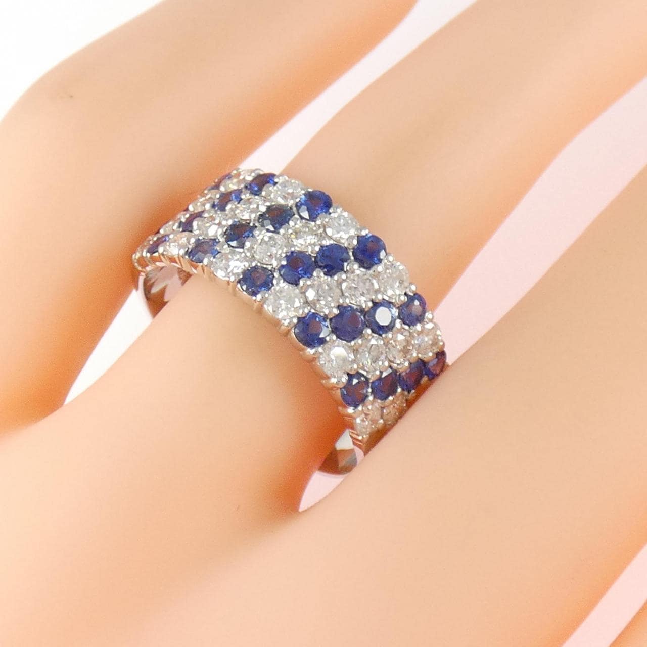 K18WG サファイヤ リング 1.13CT