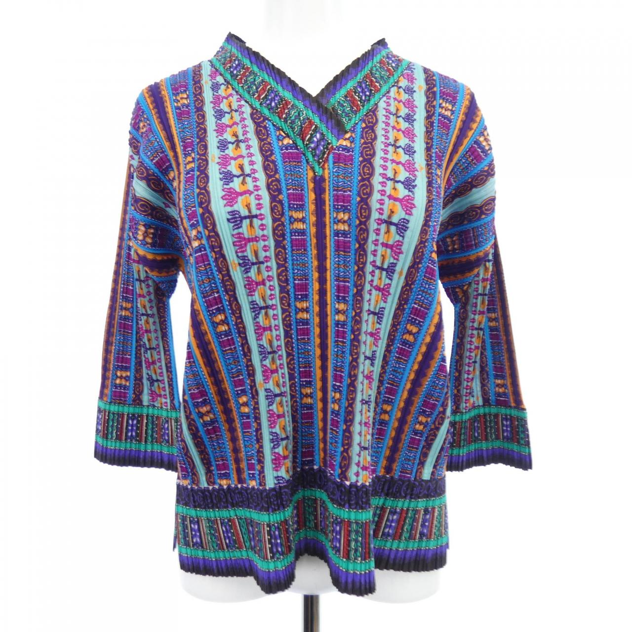 【ヴィンテージ】プリーツプリーズ PLEATS PLEASE 2004 エスニックプリント PP41-JK812 7559042 トップス