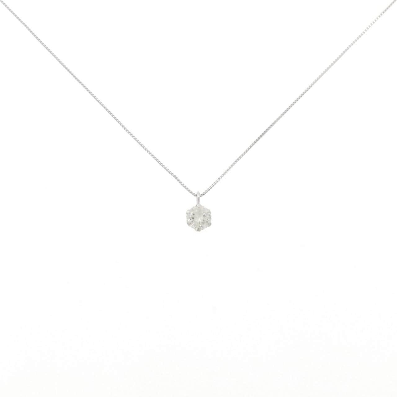 K18WG ソリティア ダイヤモンド ネックレス 0.20CT