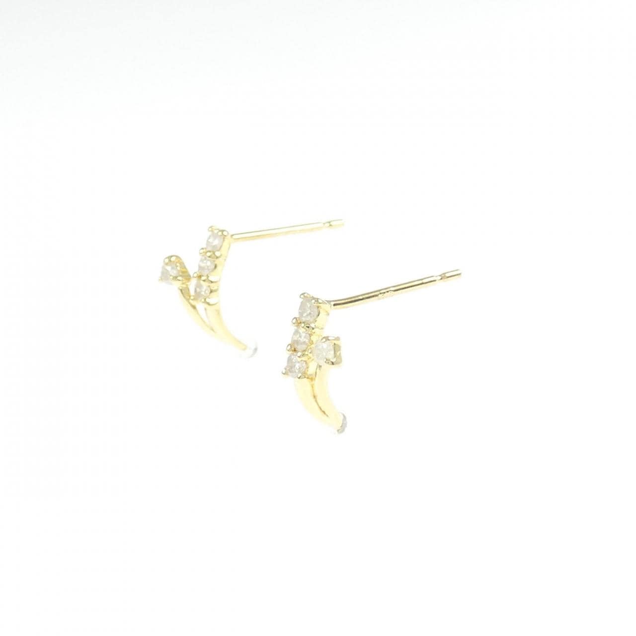K18YG ダイヤモンド ピアス 0.16CT
