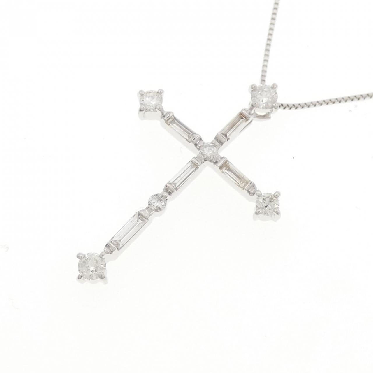 K18WG ダイヤモンド ネックレス 0.36CT