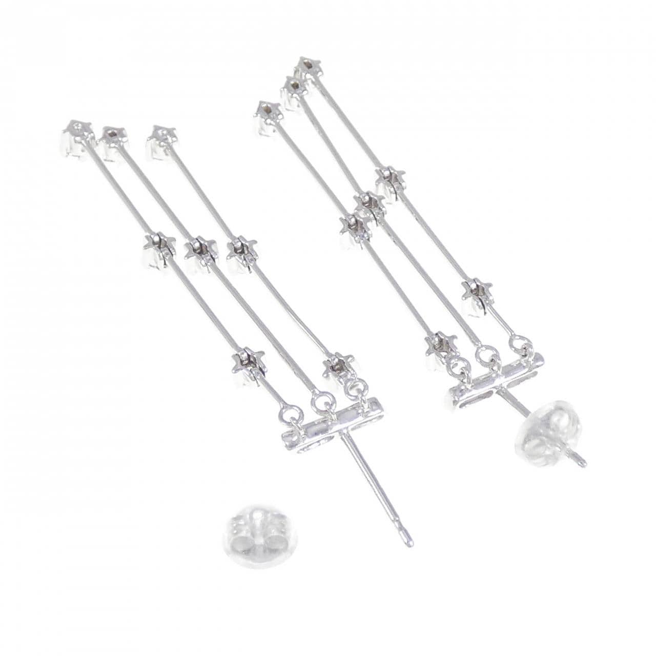 K18WG ダイヤモンド ピアス 0.50CT
