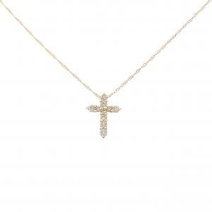 K18YG クロス ダイヤモンド ネックレス 0.30CT
