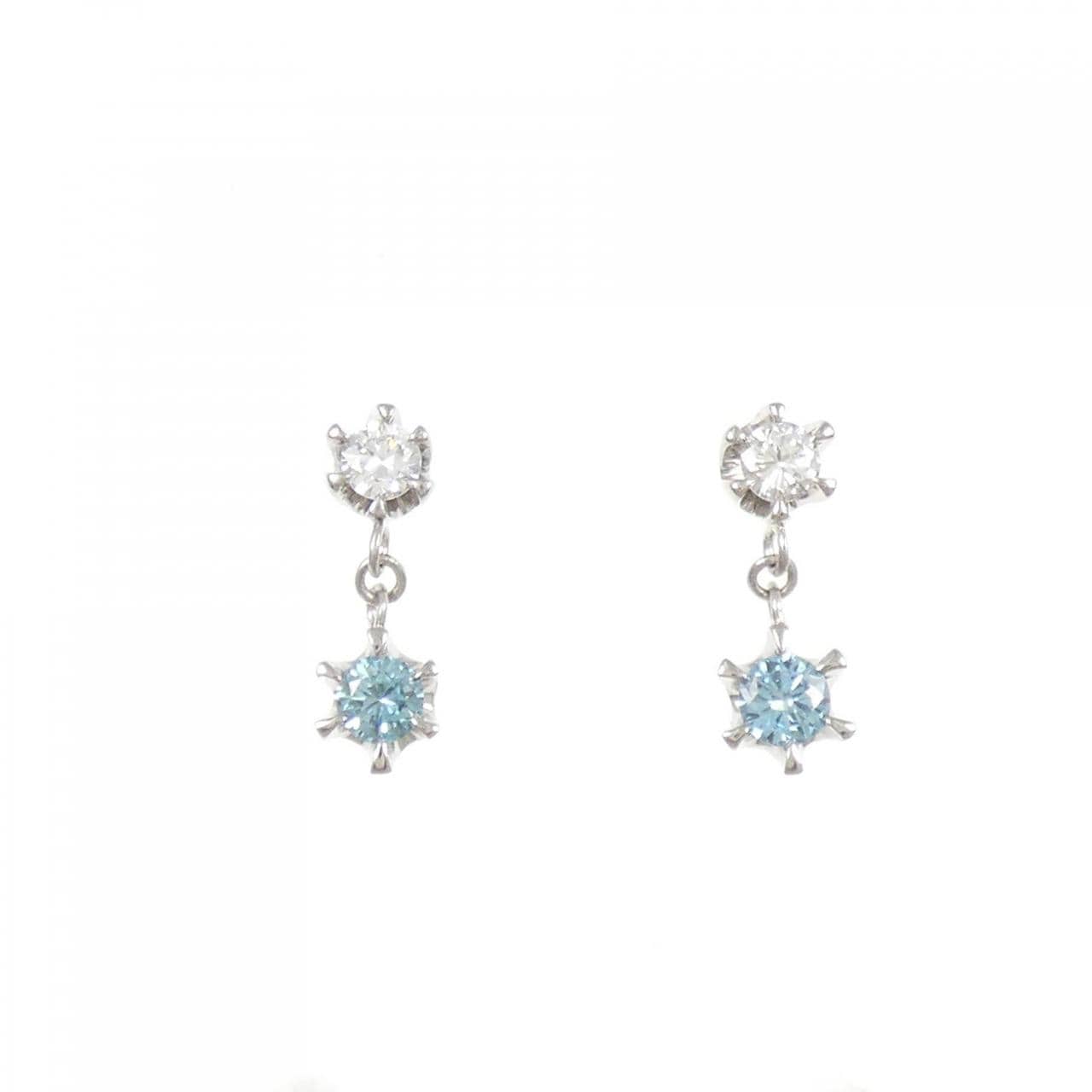 PT900鑽石耳環，0.256克拉