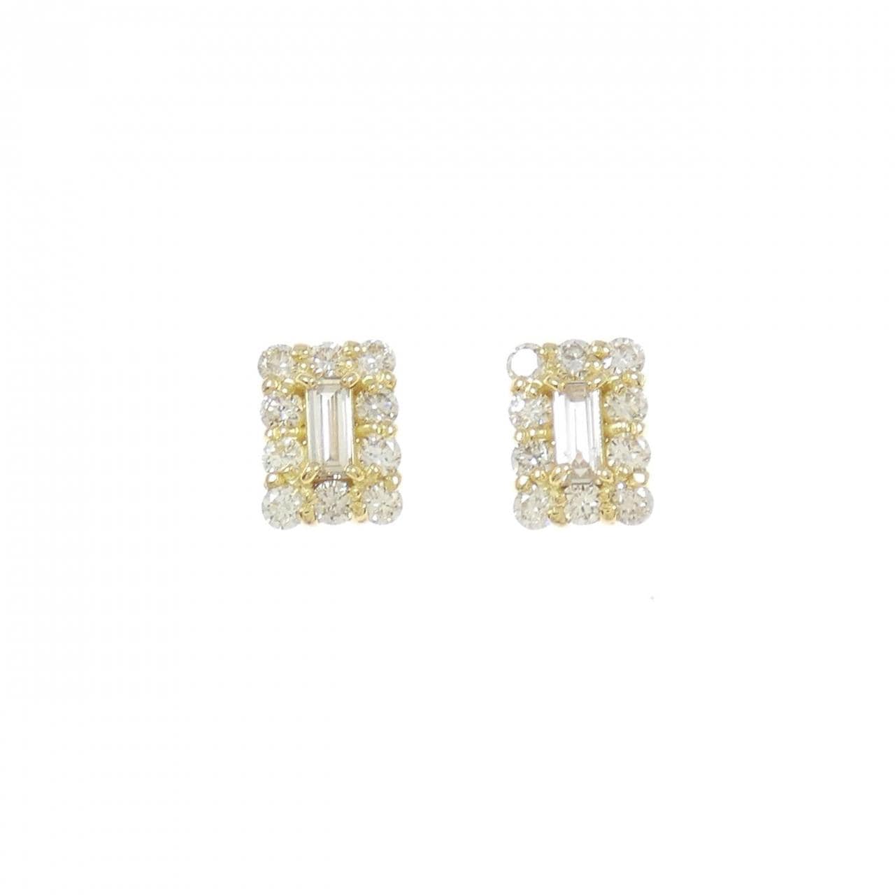 【新品】K18YG ダイヤモンド ピアス 0.40CT