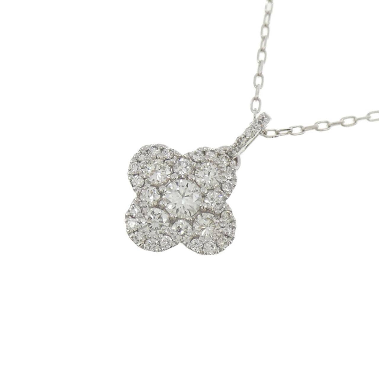 K18WG ダイヤモンド ネックレス 0.127CT