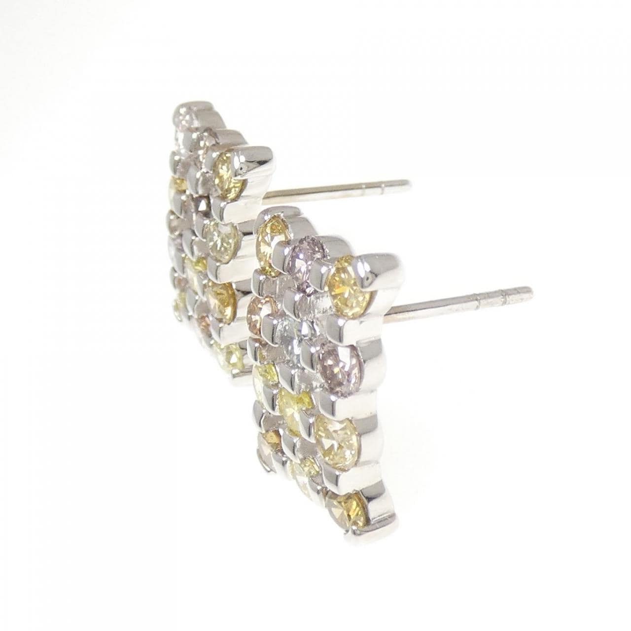 PT900 ダイヤモンド ピアス 2.82CT