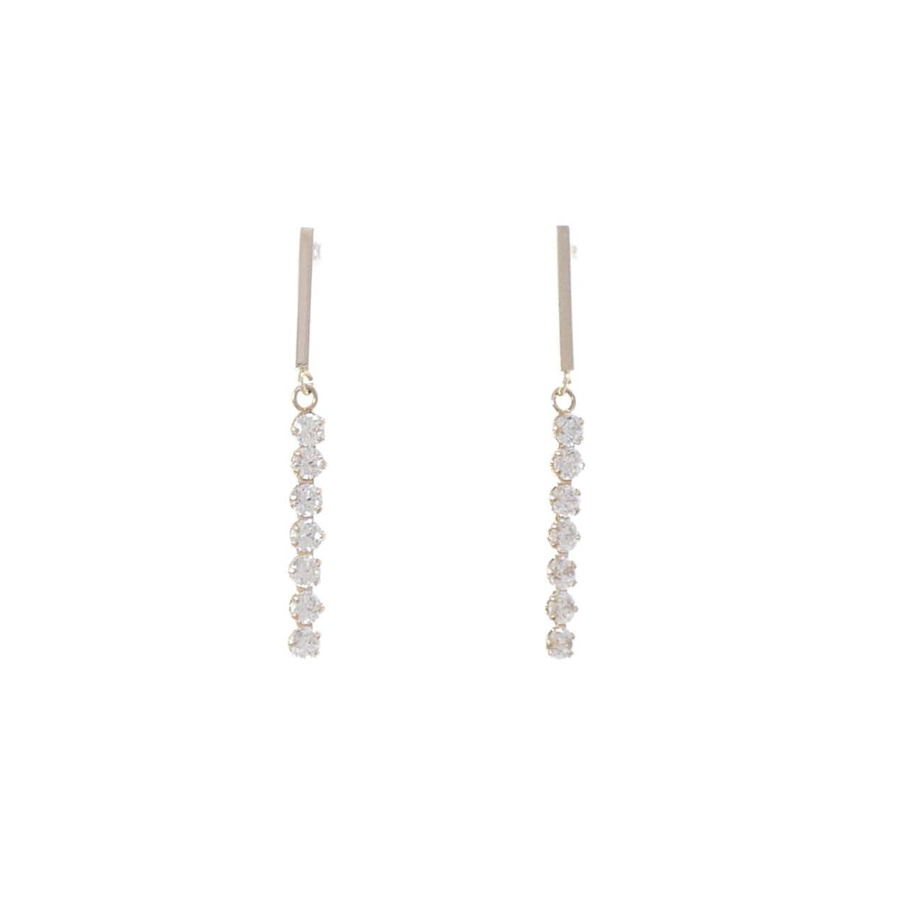 K10YG キュービック ピアス