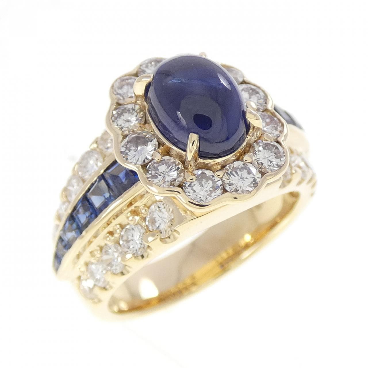 K18YG サファイヤ リング 2.80CT
