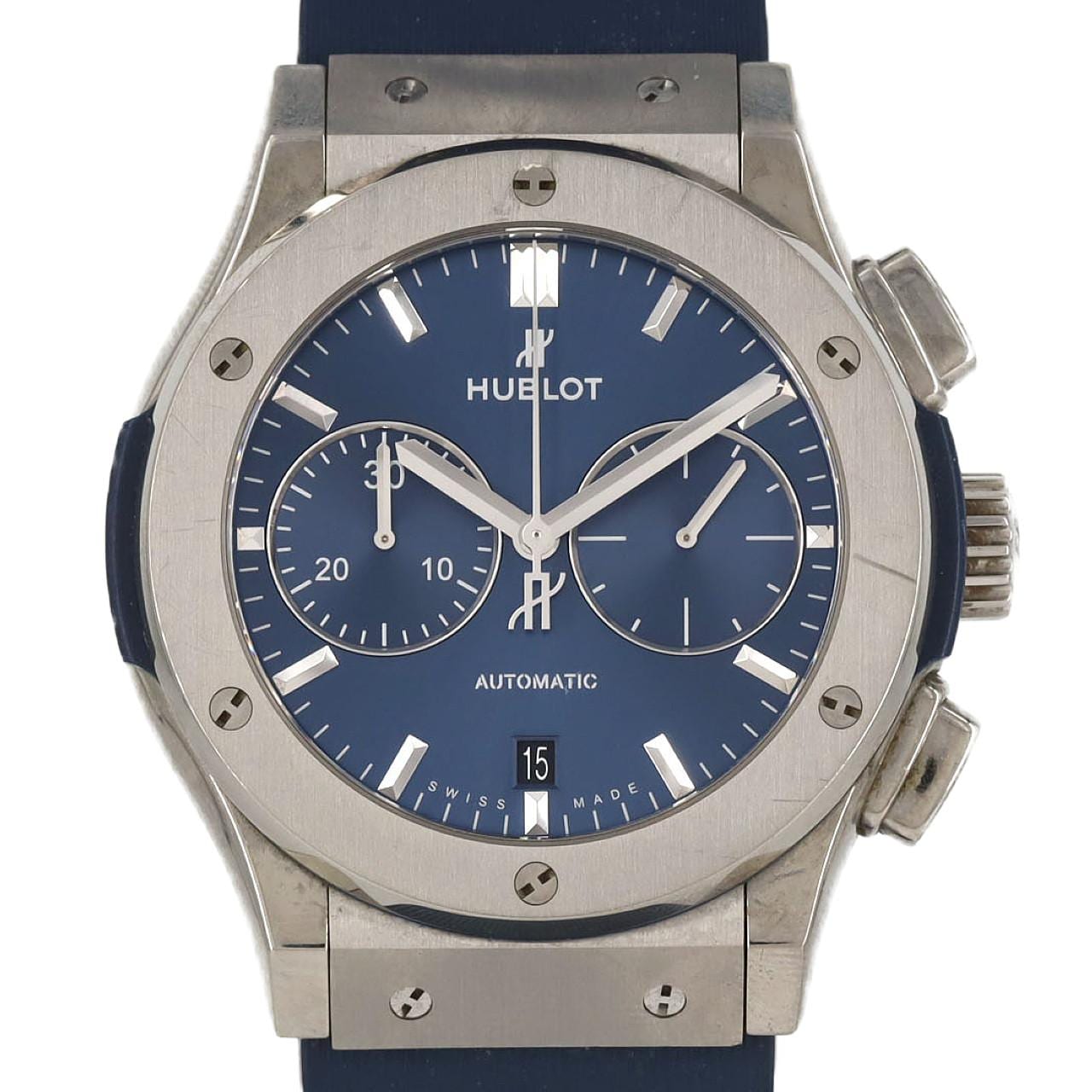 ウブロ クラシックフュージョンクロノグラフチタニウムブルー 521.NX.7170.LR TI 自動巻