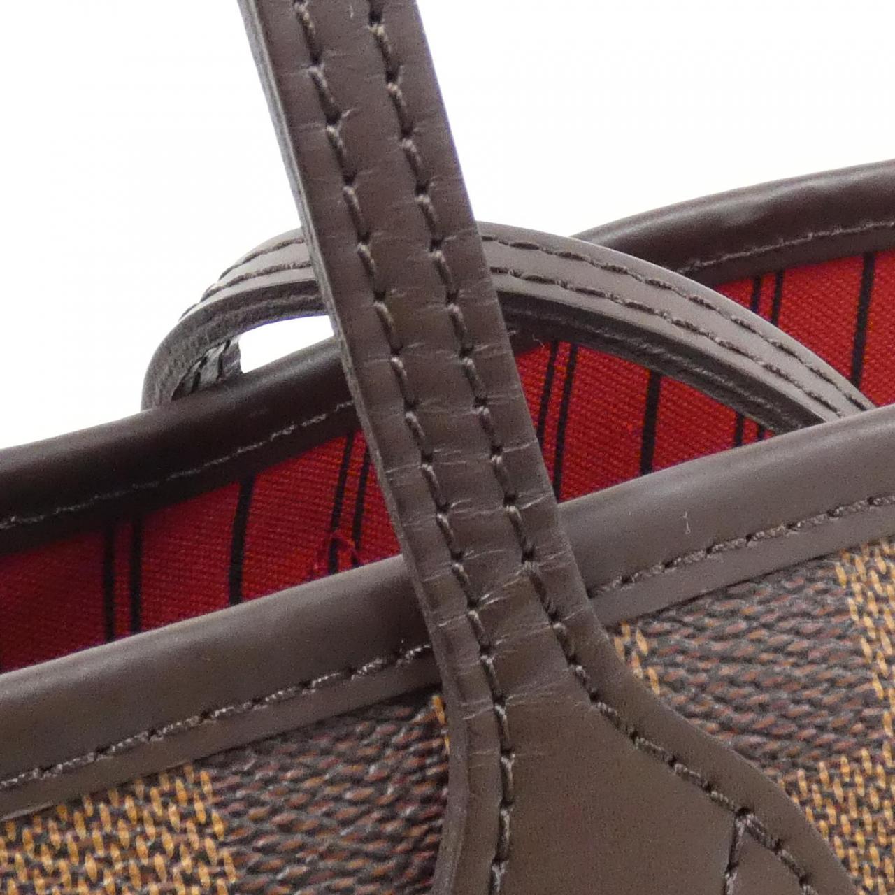 Louis Vuitton LOUIS VUITTON Damier Neverfull MM tote bag Ebene series  N41358 brown gold metal fittings