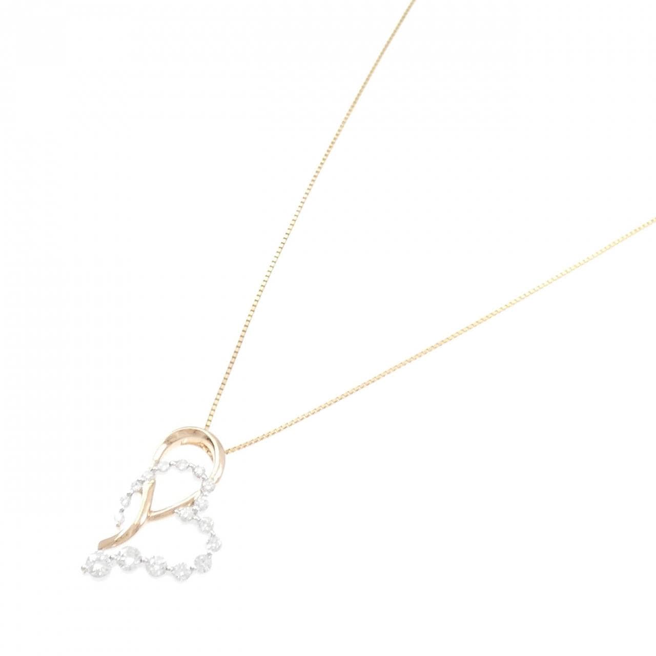 K18PG/K18WG Heart Diamond Necklace 0.50CT