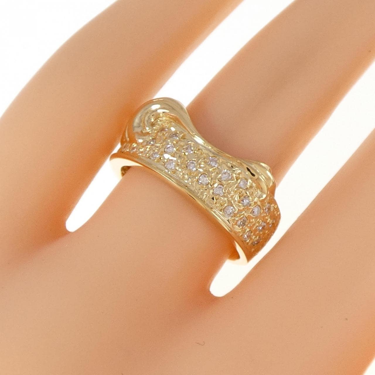 K18YG ダイヤモンド リング 0.37CT