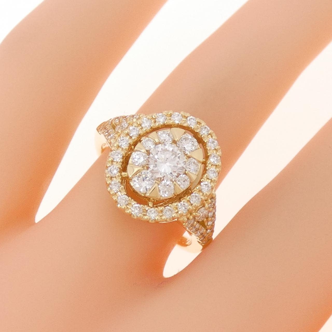 K18YG ダイヤモンド リング 0.319CT