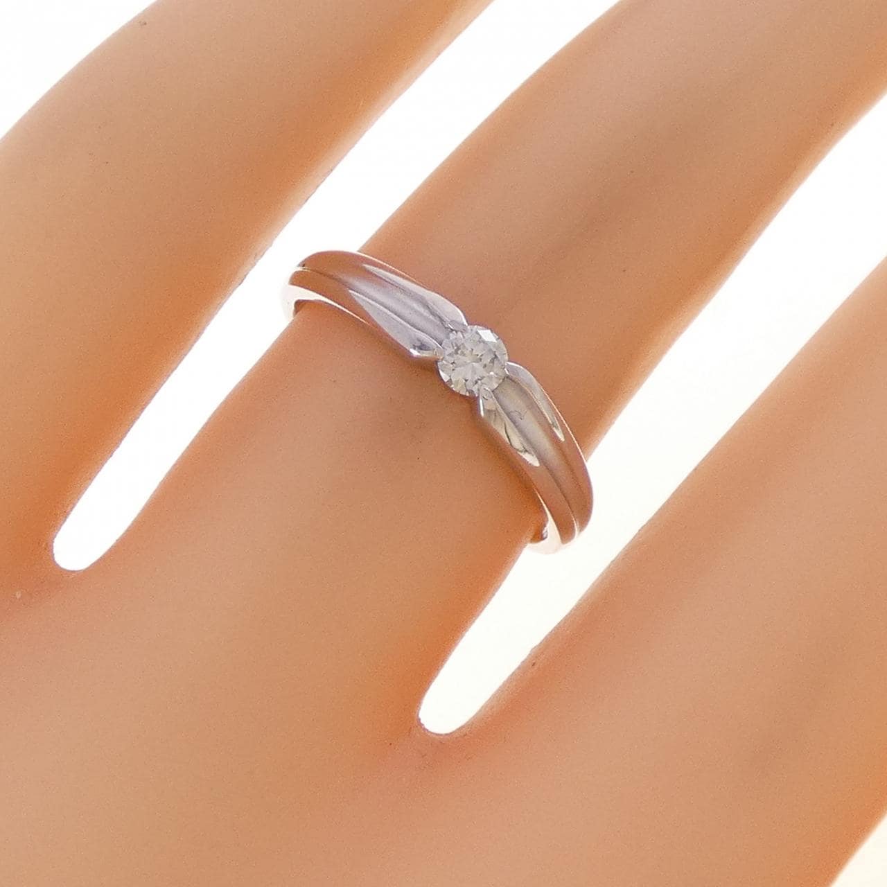 K18WG ダイヤモンド リング 0.10CT