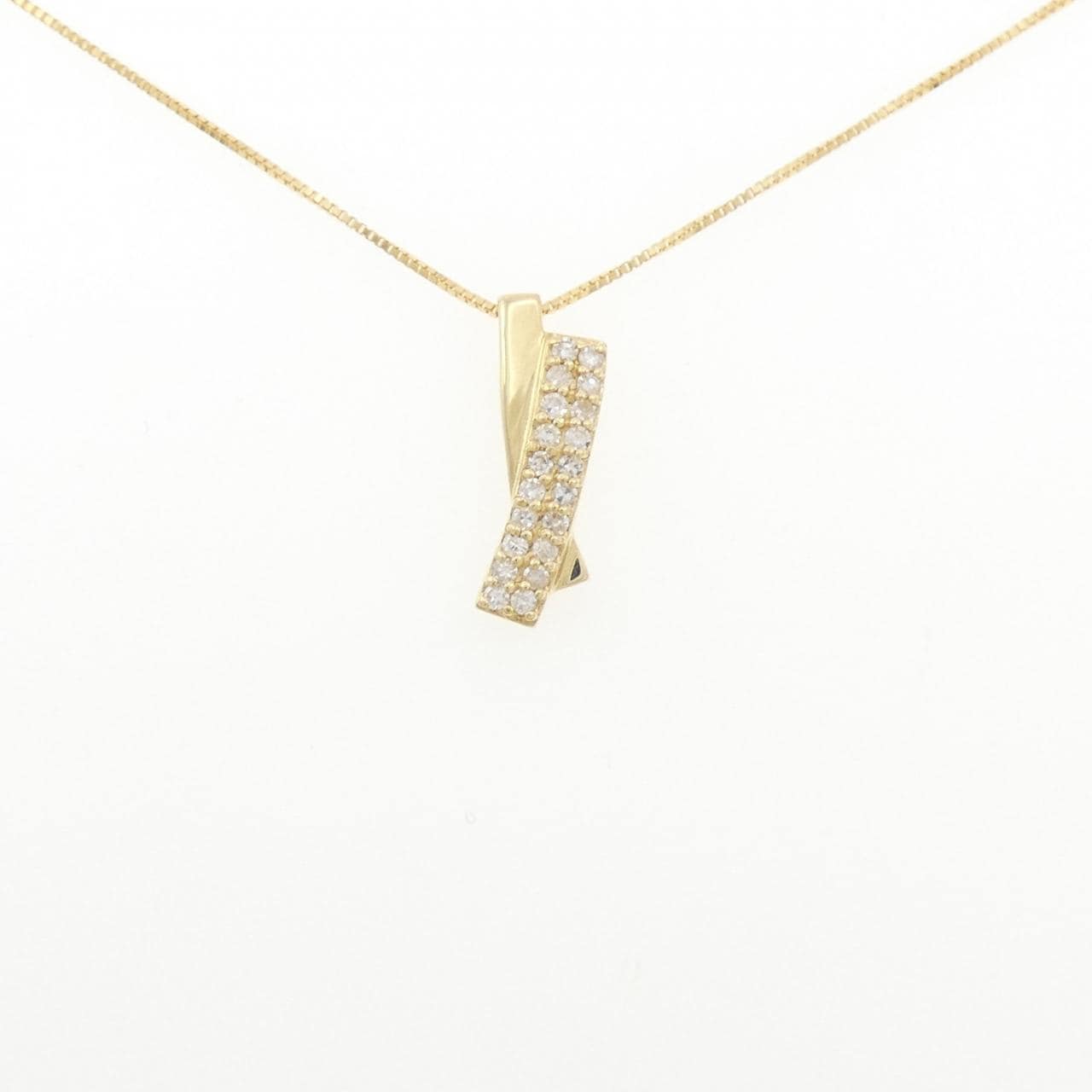 K18YG ダイヤモンド ネックレス 0.19CT