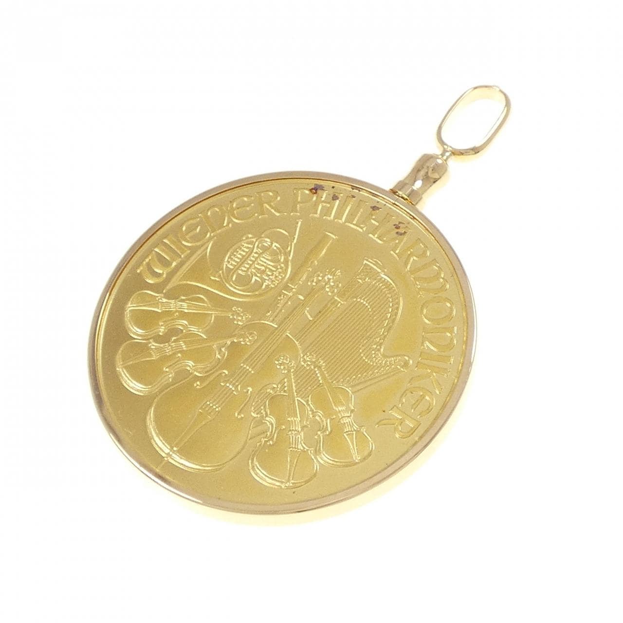 [Remake] K18YG (frame) coin pendant