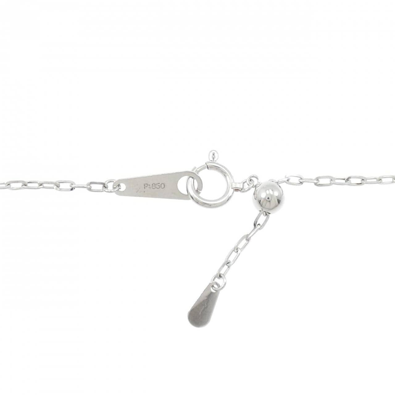 PT900/PT850 スリーストーン ダイヤモンド ネックレス 0.585CT