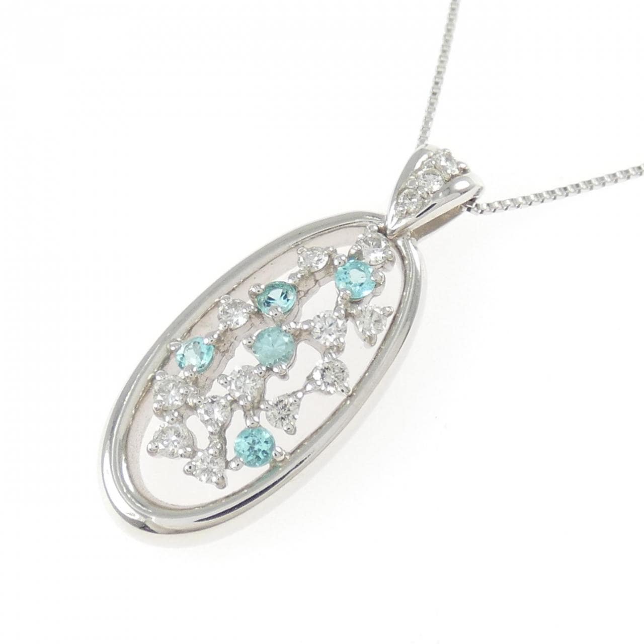 K18WG トルマリン ネックレス 0.22CT