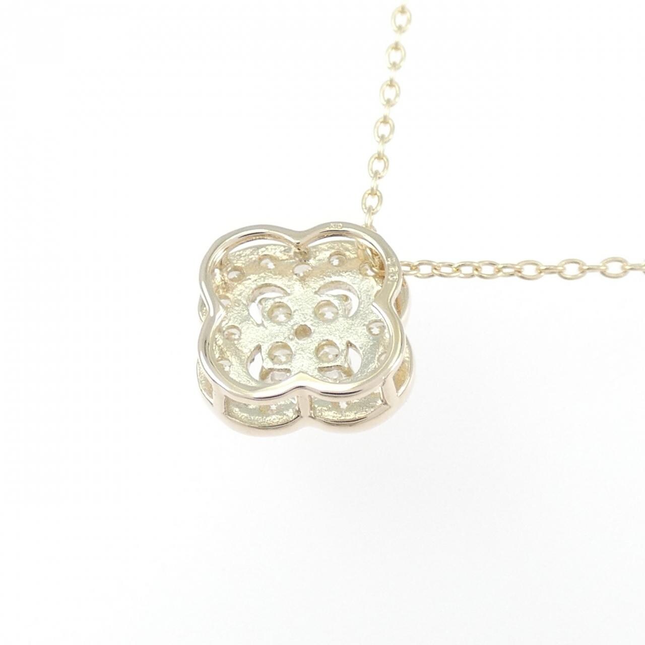 【リメイク】K10YG フラワー ダイヤモンド ネックレス 0.20CT