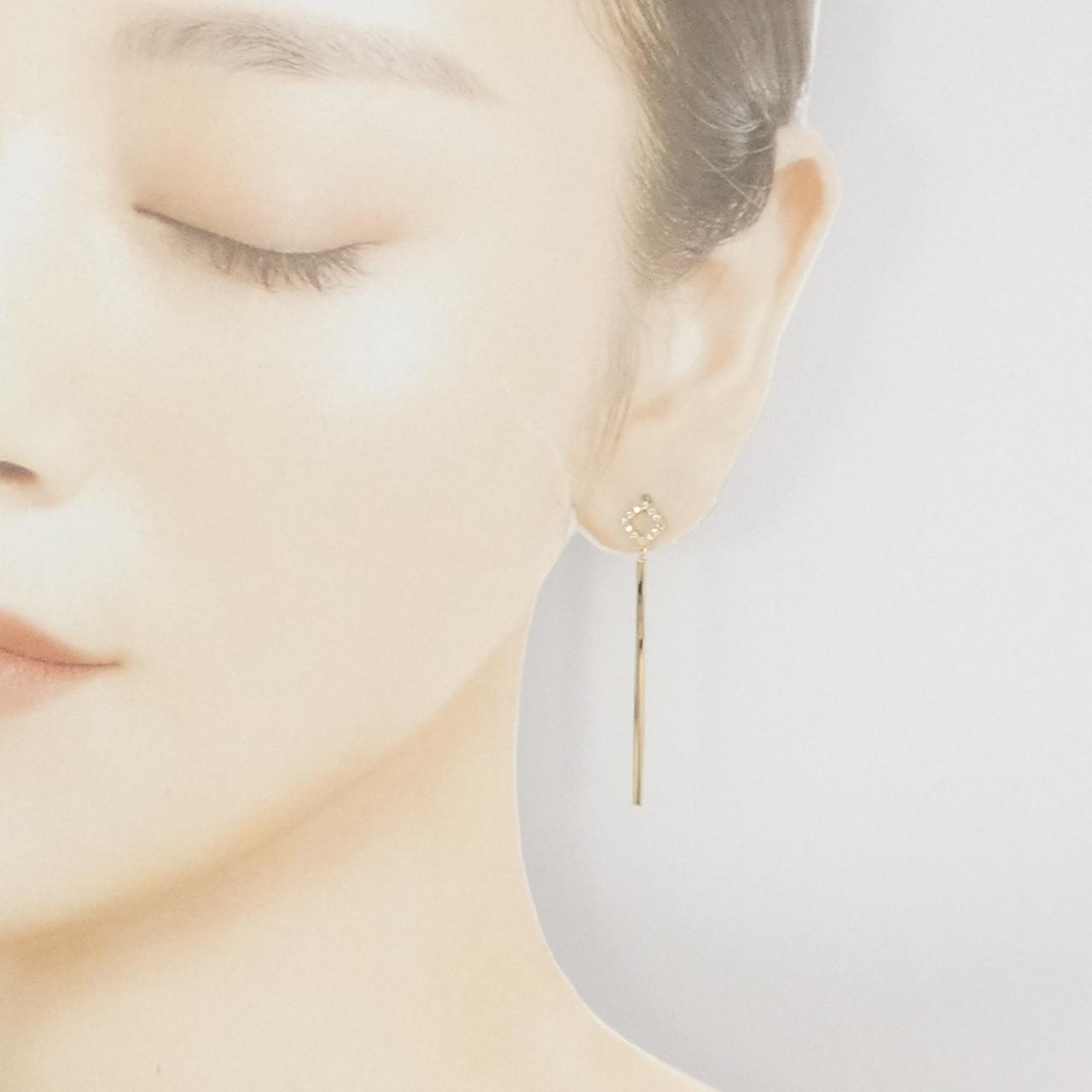 K18YG ダイヤモンド ピアス 0.12CT
